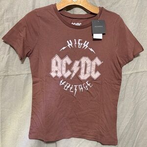 Grayson Threads Brown and Pink Fitted Short Sleeve Tee